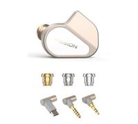 TANCHJIM FISSION In-Ear HIFI Earphones, 10mm DMT5 1DD IEM with 4-Level Adjustable Filter & 3 Tunning Nozzles, Silver-Coated 0.78 2pin Wired Earbuds with Durable CNC Aluminum Shell - 3.5/4.4mm/Type-C