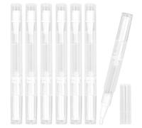 TANCUDER 10 PCS Empty Cuticle Oil Pen 3 ML Transparent Twist Pen Refillable Nail Polish Bottle Eyelash Growth Liquid Tube Cosmetic Container with Brush Tip for Lip Gloss Teeth Whitening Liquid Perfume