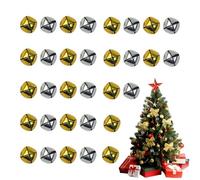 TANCUDER 100 PCS Christmas Jingle Bells 12mm Xmas Craft Bells Small Jingle Sleigh Bells Beads Mini Christmas Bells Tiny Metal Tinkle Bell Ornament for DIY Xmas Festival Decoration, Silver & Gold