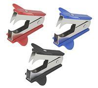 TANCUDER 3 Pack Staple Remover with Steel Jaw, Lightweight Stapler Remover Extra Wide Finger Grip Staple Extractor Mini Nail Puller Binding Supplies Removal Tool for Office School Home, Random Color