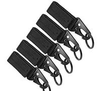 TANCUDER 5 Pack Tactical Gear Carabiner Clip Hanging Belt Carabiner Hook Nylon Webbing Buckle Strap Clip Molle Backpack Tape Keychains Hanging Buckle Belt Key Ring Holder for Outdoor Camping Hiking