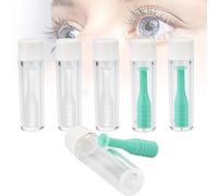 TANCUDER 6 Pcs Contact Lens Remover Silicone Suction Holder RGP Plunger Holder Hard Contact Lens Insertion Removal Tool with Storage Case for Home Travel (2 Color)