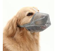 TANDD Dog Muzzle Soft Nylon Muzzle - Adjustable Breathable Mesh Muzzle, Dog Mask, Mouth Cover for Anti-Biting Anti-Barking Licking (Grey, Size XL)