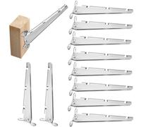 Tandefio 10 Pcs Barbed Wire Arm Extender for Wooden Fence Post, Flat or Surface Mount Barbed Wire Arm Extensions, Hot Dip Galvanized Steel Barb Wire Extension Arm Wall Mount Includes Bolts and Spanner