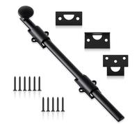 Tandefio 12" Cane Bolt for Gate Heavy Duty Solid Brass Slide Dutch Door Bolt Latch Black Hardware Locks Attic Latch for Dutch Sliding Barn Door Wooden Fence Metal Gate