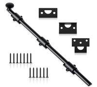 Tandefio 18" Cane Bolt for Gate Heavy Duty Solid Brass Slide Dutch Door Bolt Latch Black Hardware Locks Attic Latch for Dutch Sliding Barn Door Wooden Fence Metal Gate