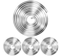 Tandefio 3/16" Round H Lead Came 4 Roll 24 ft Hobby Came for Stained Glass H Channel Lead Rolled Kit Supply