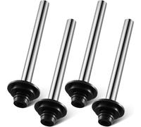 Tandefio 4 Pcs Universal Sink Overflow Pipe Stainless Steel Sink Stopper Strainer Pipe Overflow Plug Bathroom Pipes Fittings for Commercial 1", 1-1/4", 1-1/2" Drain