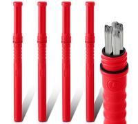 Tandefio 4 Pcs Welding Rod Storage Tube 40 Inch Tig Rod Storage Canisters Welding Electrode Holder Airproof Waterproof Container(Red)