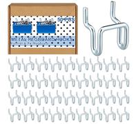 Tandefio 50 Pcs Metal Pegboard Hooks Slatwall U Hook Heavy Duty Peg Board Bins Hooks Bulk for Hanging Tools 1/8 Inch and 1/4 Inch Pegboard or Slatwall Retail Shops Garage Workshop Craft Rooms