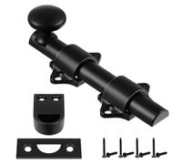 Tandefio 6" Cane Bolt for Gate Heavy Duty Solid Brass Slide Dutch Door Bolt Latch Black Hardware Locks Attic Latch for Dutch Sliding Barn Door Wooden Fence Metal Gate