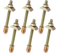 Tandefio 6 Sets Bed Frame Hardware Connector Kit M8x100 mm Panel Furniture Wardrobe Four-in-one Connectors Fittings, Bed Assembly Fasteners Bolts Nuts Threads Half Moon Spacers
