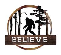 Tandefio Big Foot Sasquatch Gifts Big Foot Wall Art Yard Decor Metal Sign Sasquatch Garden Statue Ornament Gifts Decorations for Dad Mens Home Garden(Classic Color)