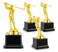 Tandefio Golf Trophy 6.7 x 3 Inch Gold Golfer Award Trophy Bulk Plastic Golfing Trophy Cup for Adults Reward Party Prop Golf Tournaments Competitions