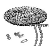 Tandefio Roller Chain for Gate Openers Carbon Steel Operator Chain with 2 Connecting Links for Extension Replacement Electric Automatic Sliding Gate Opener Garage Hanger Door Karts Bike (#41,30 ft)