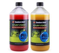 Tandem Baits 2x Carp Food PVA Booster Fish Mix | Carp Booster Liquid | Carp Fishing Without Effort | Boilies Bait for Big Fish Fishing | Carp Accessories for Professionals & Hobby Anglers 1000 ml