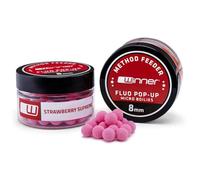 Tandem Baits Method Feeder Fluo Pop-up Micro Boilies 8mm 20g Strawberry Supreme Carp Bait Carp Fishing Bait for Big Fish Fishing Carp Accessories for Professionals & Hobby Anglers