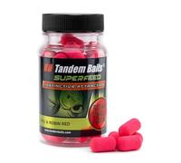 Tandem Baits SuperFeed Fluo Mini Dumbells Floating Chilli & Robin Red | Carp Fishing Pop-Ups | Carp Fishing Bait | Carp Bait | Hookbaits | Carp Fishing Accessories for Monster Fish 30g