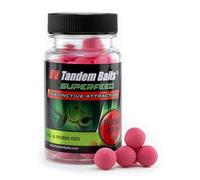 Tandem Baits SuperFeed Fluo Mini Pop-Up Chilli & Robin Red, Carp Fishing Pop-Ups, Hookbaits, Monster Fish 12mm 30g