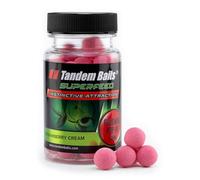 Tandem Baits SuperFeed Fluo Mini Pop-Up Strawberry Cream - Carp Bait Hookbaits, Monster Fish, 12mm, 30g