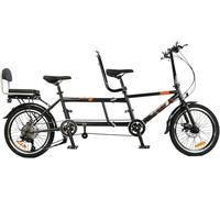 Tandem Bicycle, Folding Design with Variable Speed, Compact Disc Brake for Couples' Entertainment and Travel