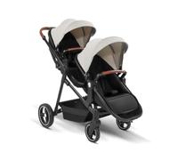 Tandem Double Stroller for Twins Foldable Twin compact | With 2 Independent Reclining Seats Large Storage Basket & UV Protection Canopy