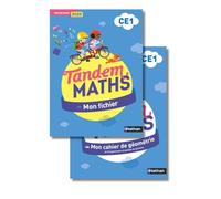 Tandem - Maths CE1 - Fichier de l'élève + Cahier de géométrie - Programme 2025: 2 volumes : Mon fichier + Mon cahier de géométrie