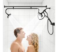 Tandem Shower Head, Dual Shower Heads for Two People & Handhead, Triple Shower Head, High Pressure System, Adjustable Double Shower Heads