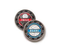 Tandem Sport Volleyball Flip Coin - Heads and Tails Sport Coin for Coin Toss - Volleyball Referee Equipment - Includes 1 Coin