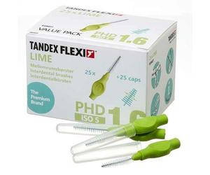 Tandex Flexi Interdental Brushes - Lime 1.60mm - Pack of 25