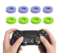 Tandoler 8 Pack Handle Joystick Enhanced Buffer Ring for Playstation 5 Accessories, Gaming Accessories, for PS4, for PS5, for Xbox One, for Xbox Elite，Precision Rings for PS5（Green/Purple）