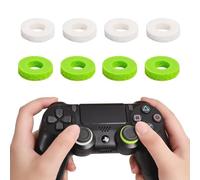 Tandoler 8 Pack Handle Joystick Enhanced Buffer Ring for Playstation 5 Accessories, Gaming Accessories, for PS4,for PS5, for Xbox One, for Xbox Elite，Precision Rings for PS5(White/Green)
