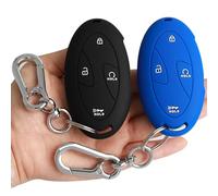 TANDRIVE Key Fob Cover for Hyundai 2025 2024 Tucson Elantra Santa Fe Kona Sonata IONIQ, 4 5 7-Button, Silicone, 2-Pack, Black and Blue