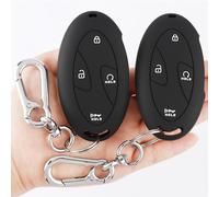 TANDRIVE Key Fob Cover for Hyundai 2025 2024 Tucson Elantra Santa Fe Kona Sonata IONIQ, 4 5 7-Button, Silicone, 2-Pack, Black