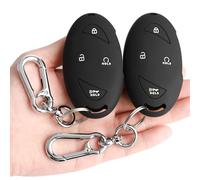 TANDRIVE Key Fob Cover for Hyundai 2025 2024 Tucson Elantra Santa Fe Kona Sonata IONIQ, 4 5 7-Button, Silicone, 2-Pack, Black