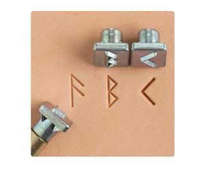 Tandy Leather Factory Runic/Celtic Alphabet Stamp Set 3/4 (with stamping handle)
