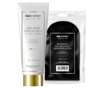 TanExpert The Lotion Gradual Tan Lotion 200ml Set with Magic Mitt Application Glove for Face and Body