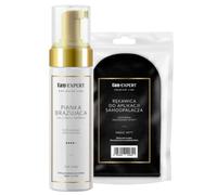 TanExpert The One Self Tanning Mousse 200ml Set with Magic Mitt Application Glove for Face and Body