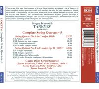 TANEYEV: COMPLETE STRING QUARTETS, VOL. 5 - STRING QUARTET NO. 8, STRING QUINTET