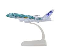 TANG DYNASTY 1:500 16cm A380 ANA Sea Turtl Metal Airplane Model Plane Toy Plane Model (Green)