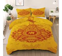 Tang Dynasty Culture Super King Duvet Cover Set, Dragon Pattern Soft Microfiber Bedding with Pillow Cases, Palace Quilt Cover Easy Care, Classical Aesthetics Duvet Cover with Zipper, 260x220cm