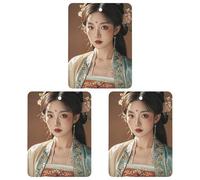 Tang Dynasty Noble Consort Car Air Freshener, 3 Pcs Square Hanging Air Freshener Cards, Long Lasting Fragrance Scented Cards for Car, Home, Office Gray-style