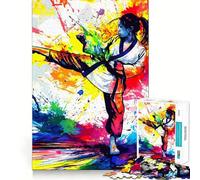 Tang Soo Do Yoko Geri Woman 1000 Piece Jigsaws for Teenagers Puzzle Memory Gain Relaxing Fun Design Assembly Warm Surprise (38x26cm)