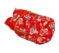 Tang Suit Dog Cheongsam Pet Costume Chinese Style Satin Dress for Dogs in Red - Perfect for New Year, Holiday Parties and Special Occasions(L)