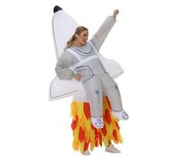 Tanganan Inflatable Spaceship Costume for Adult, Halloween Manned Spacecraft Rocket Costumes Suits Blow up Costumes for Men Women Cool Funny Fancy Dress Party (Kids)
