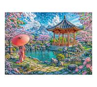 TangComplete - Puzzles 1000 Pieces for Adults jigsaw puzzles for adults 1000 Piece Puzzle Challenging Game for The Whole for Women, Gifts for Men, Theme: Sakura Temple