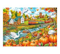 TangComplete - Puzzles 1000 Pieces for Adults jigsaw puzzles for adults 1000 Piece Puzzle Challenging Game for The Whole for Women, Gifts for Men, Theme: Harvest Town