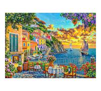 TangComplete - Puzzles 1000 Pieces for Adults jigsaw puzzles for adults 1000 Piece Puzzle Challenging Game for The Whole for Women, Gifts for Men, Theme: Romantic Cinque Terre