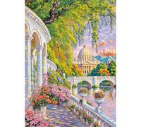 TangComplete - Puzzles 1000 Pieces for Adults jigsaw puzzles for adults 1000 Piece Puzzle Challenging Game for The Whole for Women, Gifts for Men, Theme: Church in Spring