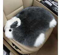 TangDao Car Seat Cushion, Cute Fluffy Lamb Shaped Genuine Wool Soft Anti Slip Comfortable Thicken Keep Warm in Autumn and Winter Universal Seat Cushion(Grey)